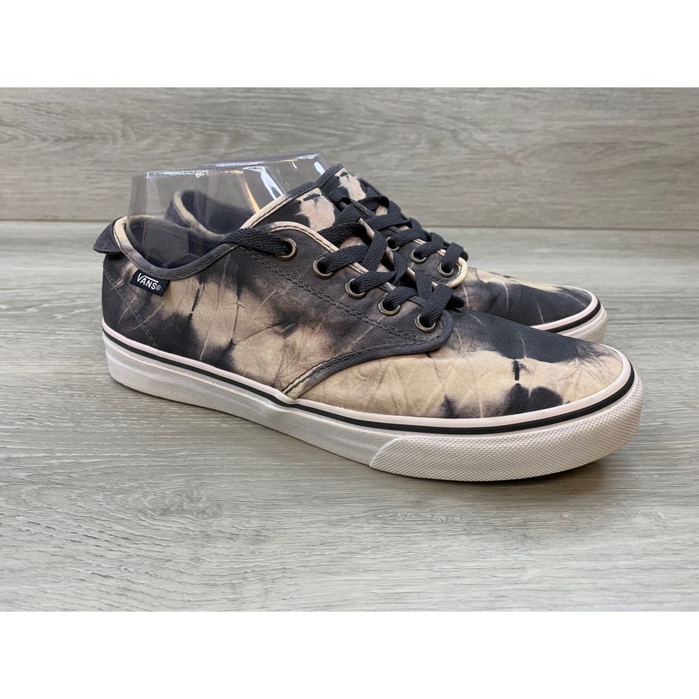 Vans UltraCush Women's Tie Dye Bleach Wash Canvas Low Top Sneakers Black Tan 8.5